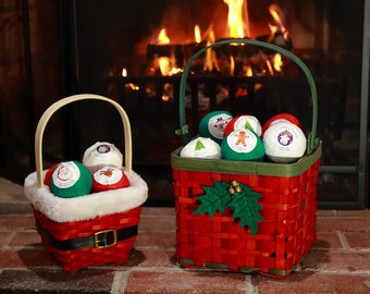 Christmas Surpirse Ball with Kinder Egg Toy, Red Surprise Ball, Green Surprise Ball, White Surprise Ball, Party Favor, Stocking Stuffer