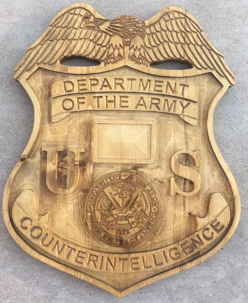 U S Department Of The Army Counterintelligence CI Custom Made Etsy