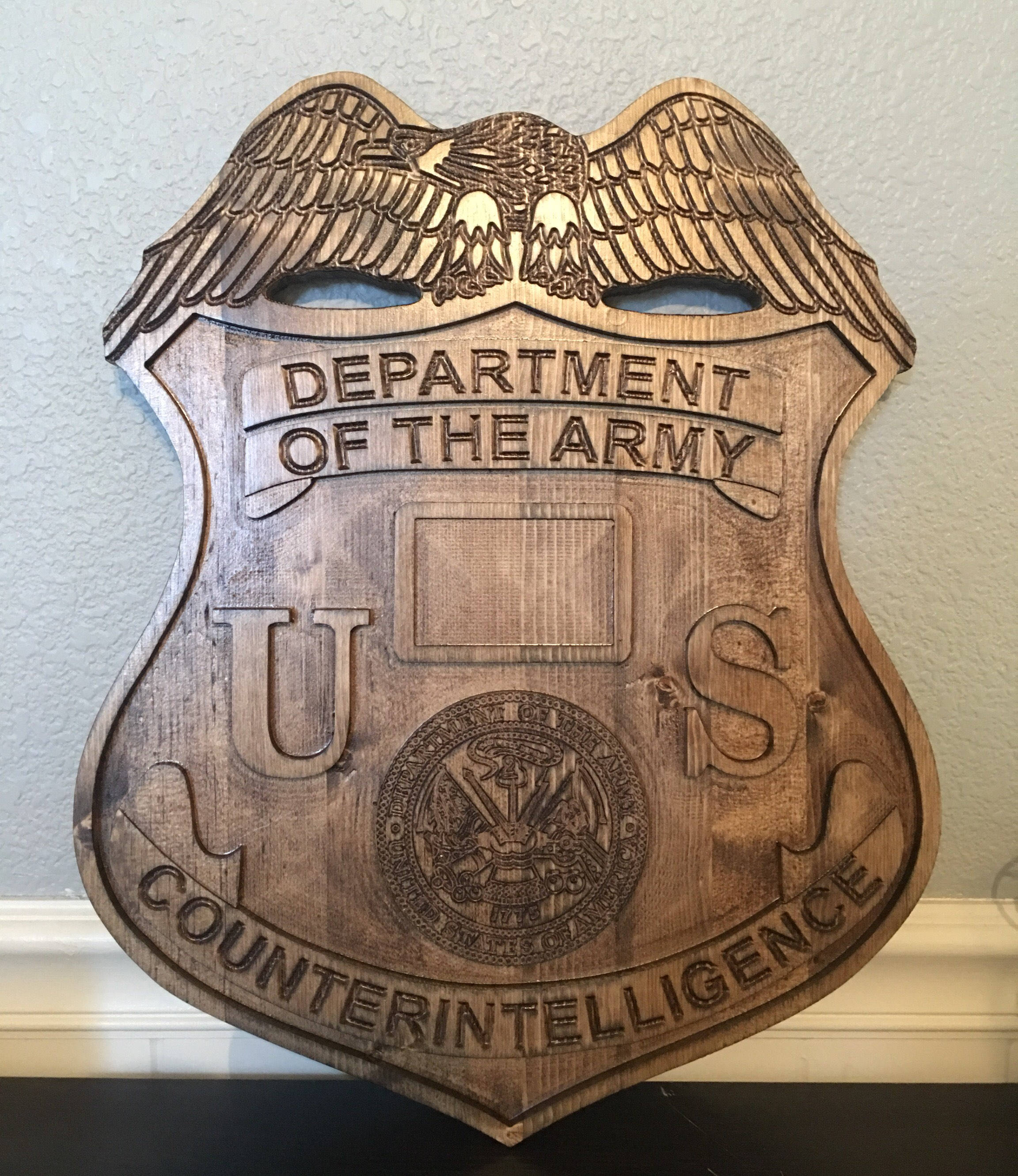 U S Army Counterintelligence CI Custom Made Wood Etsy