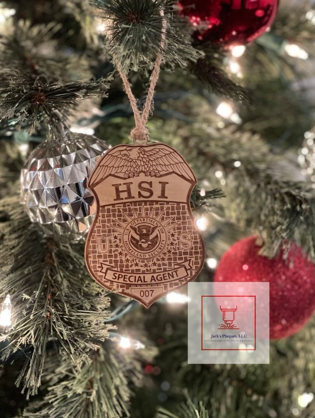 U.S. Department of Homeland Security HSI Special Agent Laser Etsy