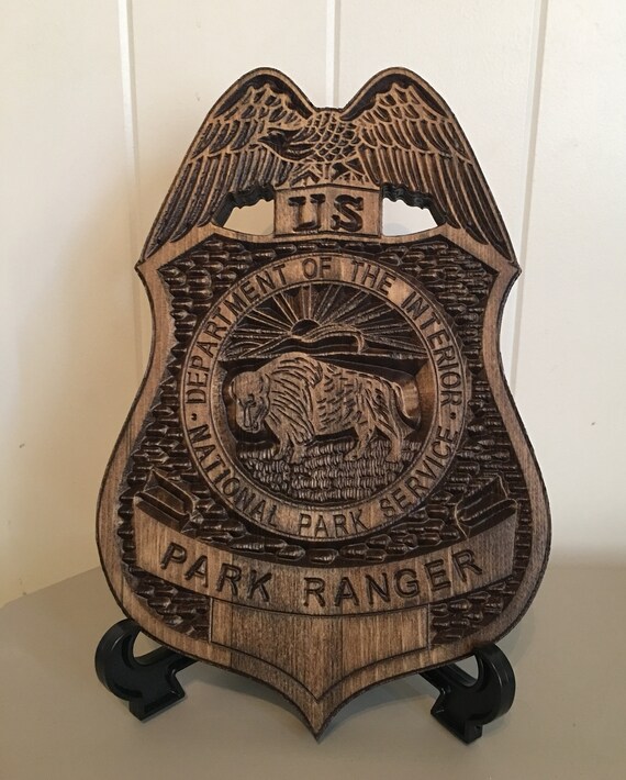 U S Dept Interior National Park Service Badge Gifts Park Ranger Wood Plaques Retiree Gifts Custom Badges