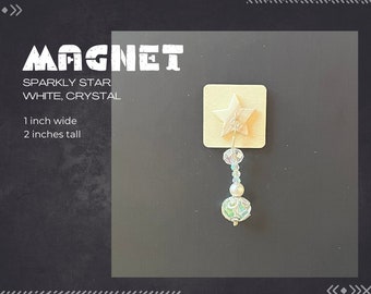 Sparkly Star, Neodymium Magnet, Handmade Fridge Jewelry