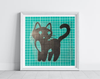 Cute Kitty - Vinyl Sticker - Permanent or Removable Decal