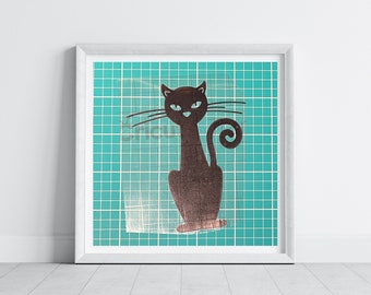 Skinny Kitty - Vinyl Sticker - Permanent or Removable Decal