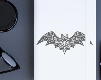 Sunflower Bat - Vinyl Sticker - Permanent or Removable Decal