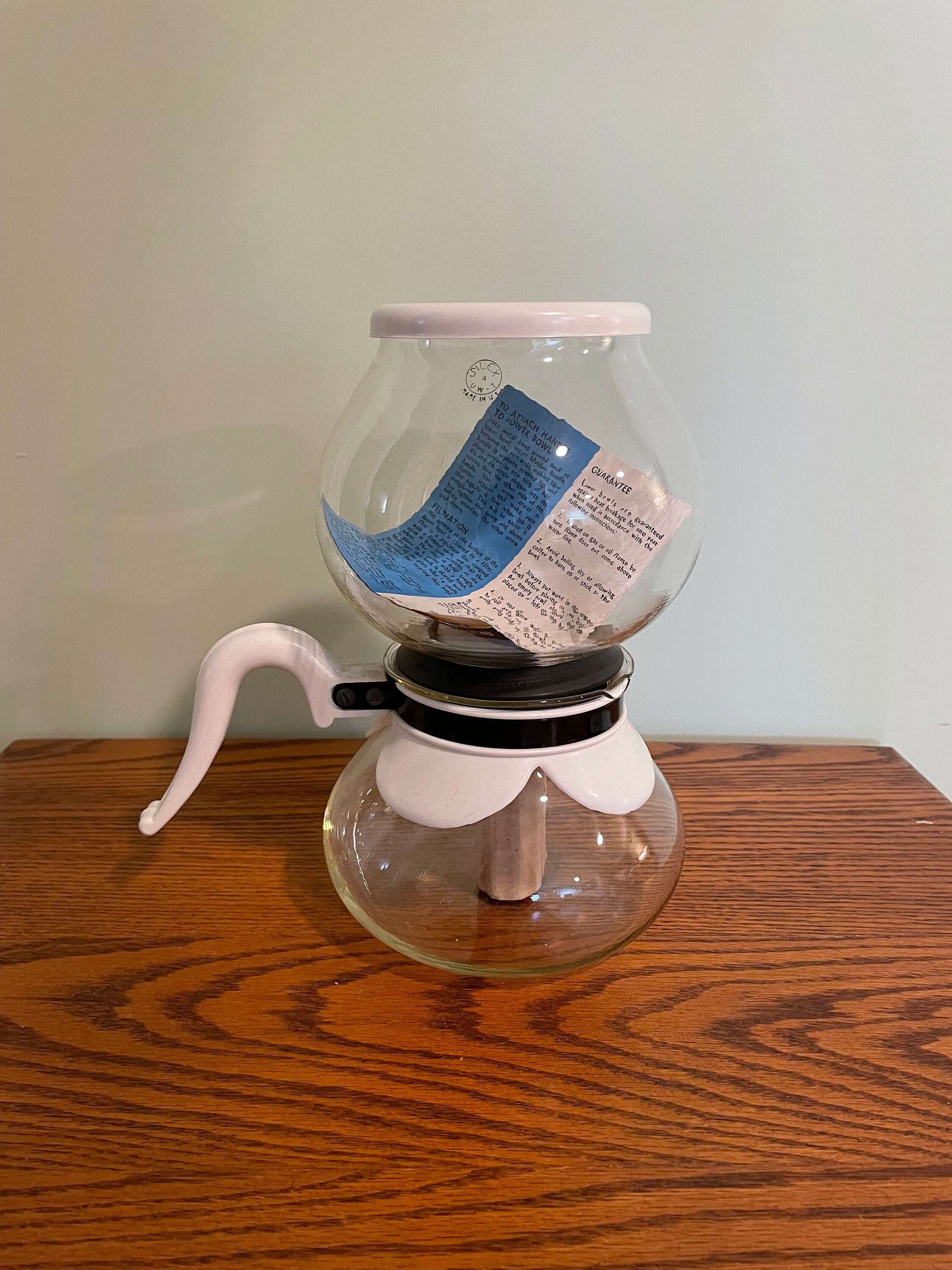 Vintage Pyrex Silex Double Bubble Percolator Coffee Pot Maker Made In USA  Glass