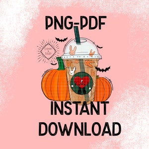 bad bunny Halloween png / bad bunny coffee/ bad bunny pumpkin spice/ Halloween png