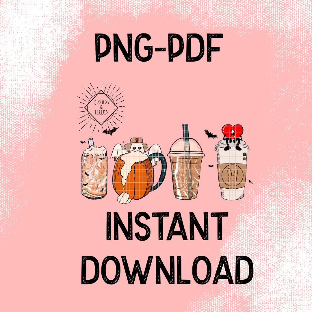 Bad Bunny Halloween Png / Bad Bunny Coffee/ Bad Bunny Pumpkin Spice