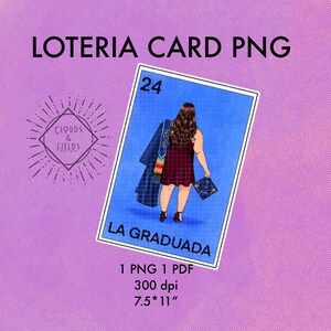 La Graduada png tarjetas de loteria senior 2024