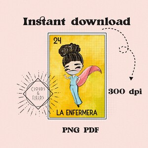 Loteria digital La Enfermera, loteria mexicana, tarjeta de loteria de graduación png, soñadores 2024, senior 2024 / trabajador social png