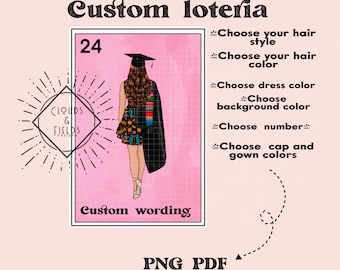 Tarjeta Graduada Loteria Personalizada 2026 (PNG, PDF)