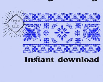 Talavera glass can svg / glass Can cup svg