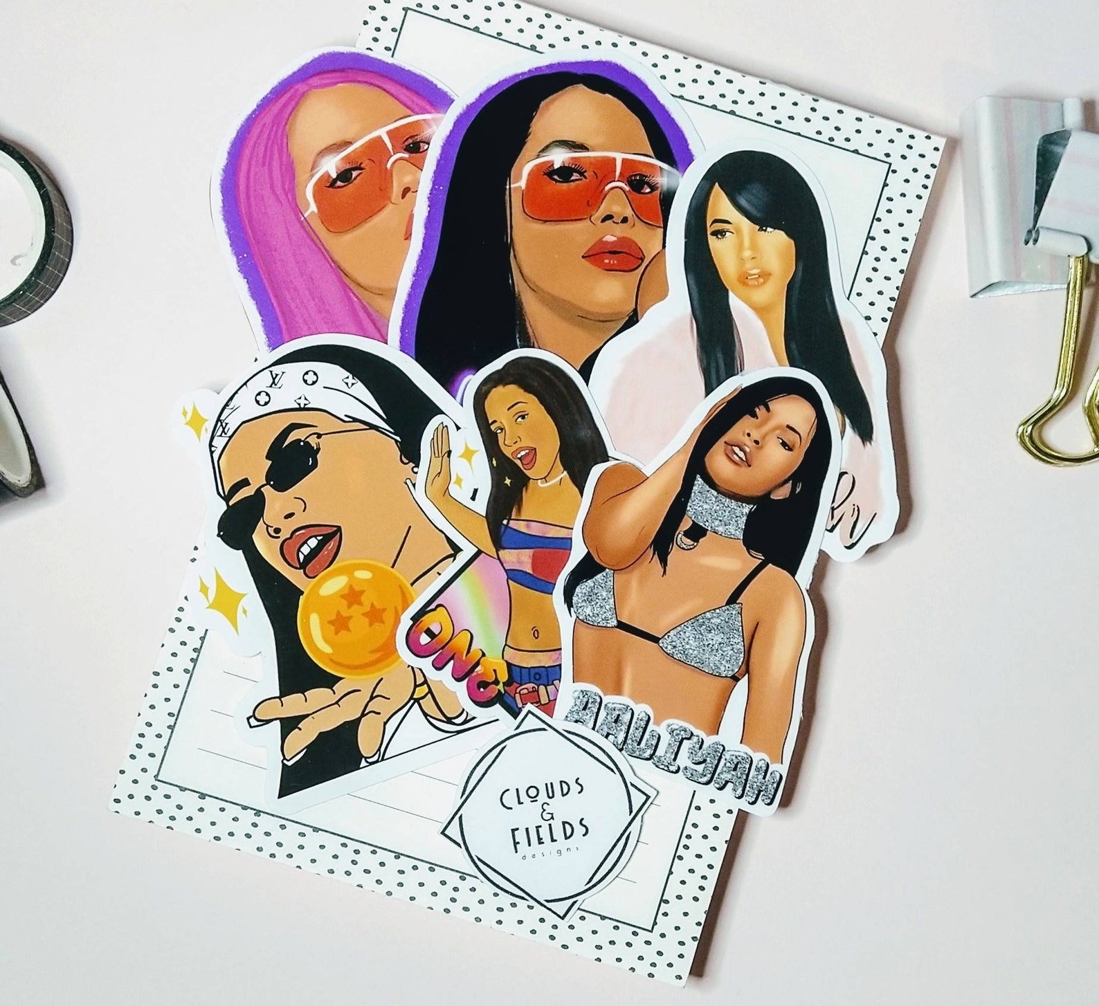 Aaliyah Sticker Collection, Aaliyah Sticker Pack, One in a Million ...