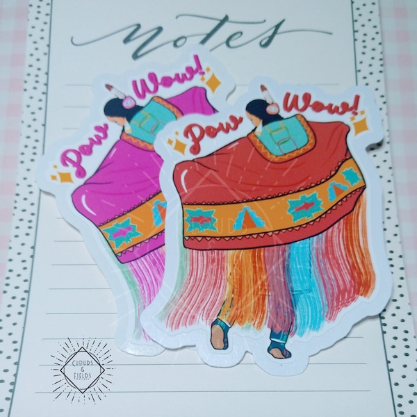 indigenous girl sticker, native girl sticker, Pow wow sticker