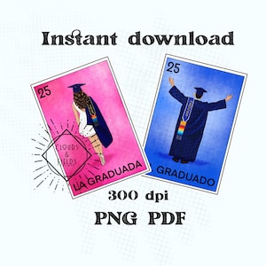 Los graduados 2025/ loteria png / senior 2025 / graduacion png / loteria mexicana