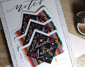 Educated Latina sticker| Senior 2026 |  la graduada sticker| graduación sticker 2026