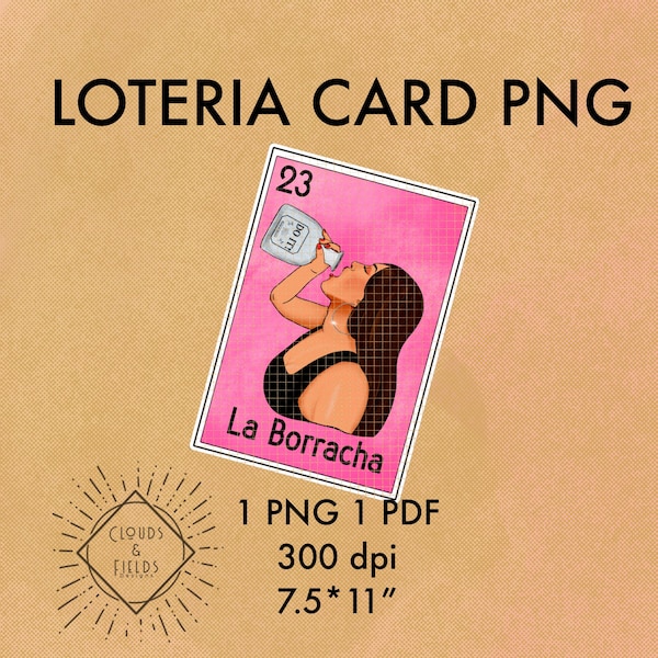 La Borracha png loteria card / lotería / borracha png