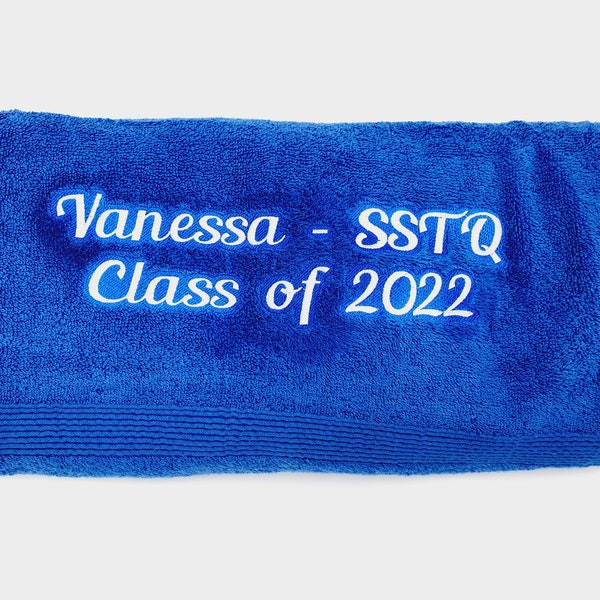 Personalised embroidered towel Gift Name 100% Egyptian Cotton Range 550 GSM Bath