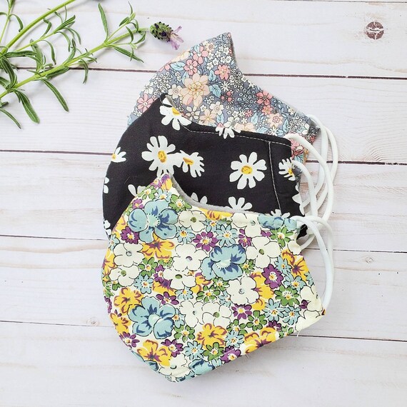 Download Fast Delivery Handmade Floral Face Mask Patterns With Filter Etsy