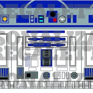 R2D2 SVG, Robot Star Wars SVG, AI, EPS, JPG, PNG, PDF, Instant Download, afdrukbaar, vectorbestand voor Cricut, Cameo