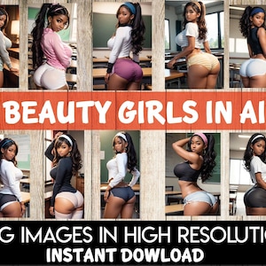 67 Beauty Girls in AI Images, Digital Babes / Digital Download / Printable Art / Digital Art / Digital Art