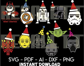 Star Wars Christmas SVG, Star Wars Christmas Cricut, Star Wars Christmas Silhouette, Star Wars Christmas  Vector, Star Wars Christmas PNG