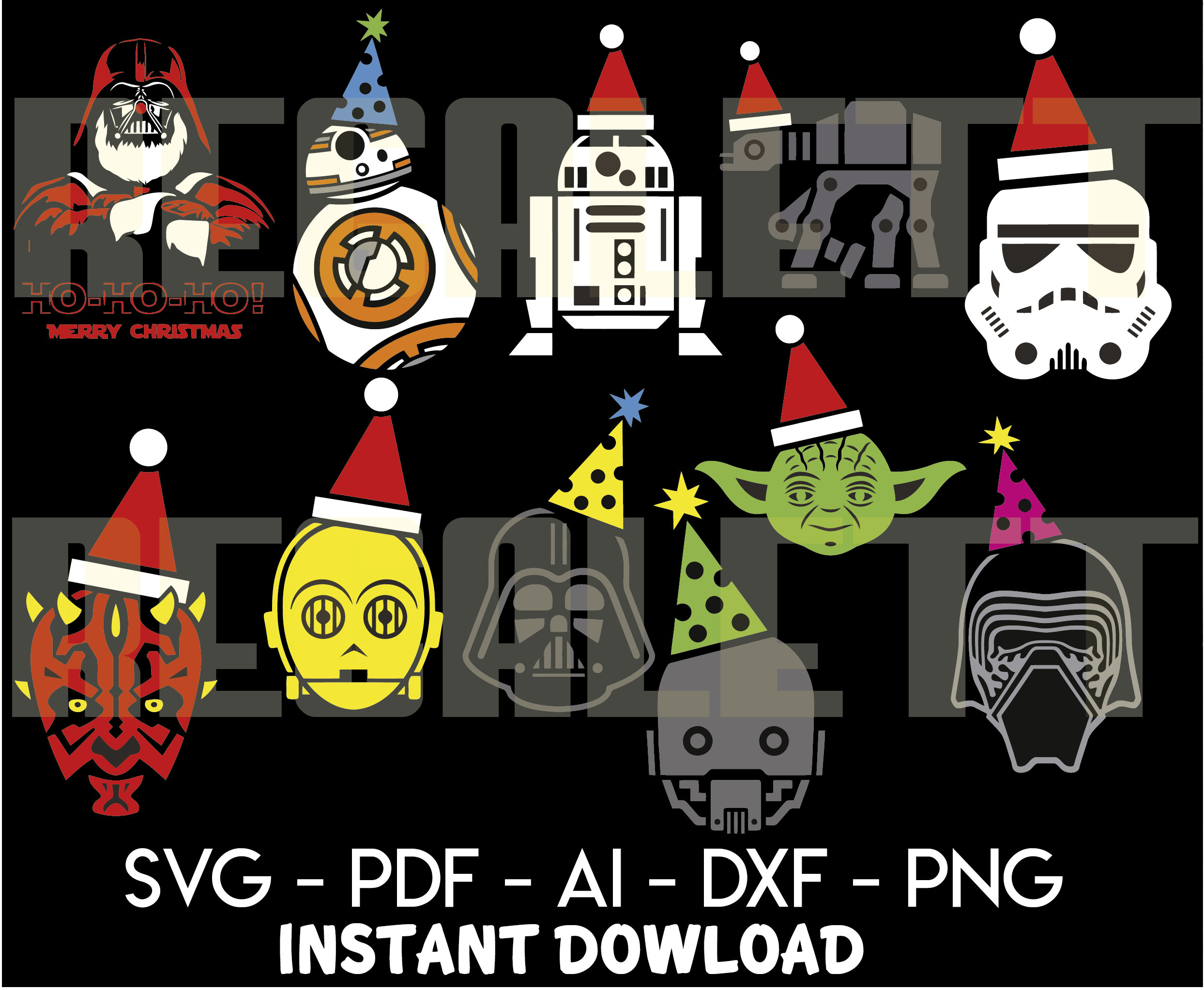 Star Wars Christmas SVG, Star Wars Christmas Cricut, Star