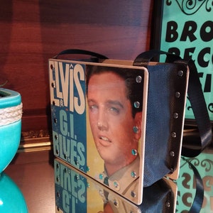 ELVIS PRESLEY G.I. BLUES, Record Purse, Gifts For Elvis Fan, Album Cover purse image 6