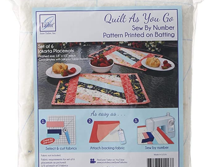 June Tailor - Quilt as You Go - Jakarta 6 Piece Place Mat Printed ...