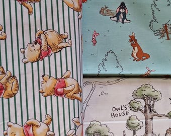 Winnie the Pooh and Friends prints from Springs Creative - 100% Cotton - By the FQ, 1/2 yard, yard  **ALL shipping overages refunded**