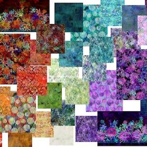 Floragraphix V by Jason Yenter from In The Beginning Fabrics - 100% Cotton - Digital Prints - By the Fat Quarter, Half Yard or Yard