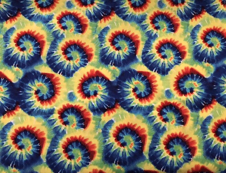Bright Tie Dye Primary Colors 100% Cotton Fabric Makes - Etsy