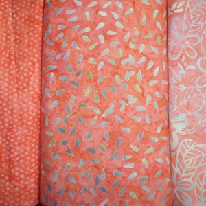 Peach batik fabric by the yard by Timeless Treasures, peach fabric by the  yard, peach cotton batik fabric, #20285