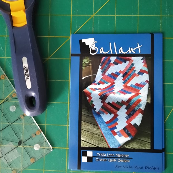 Gallant - Quilt Pattern by Tricia Lynn Maloney - Beginner Friendly - Use Fat Quarters or Jelly Roll - Perfect for Quilts of Valor