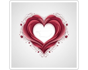 Berry Heart Sticker | Deep Rose Valentine, Romantic Maroon Palette
