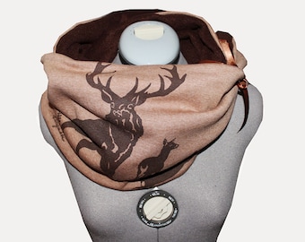 Scarf Round Scarf Deer