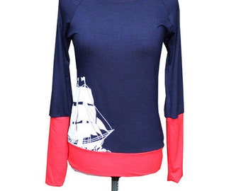 Ahoy Maritime jumper 1 _dunkelblau/Red