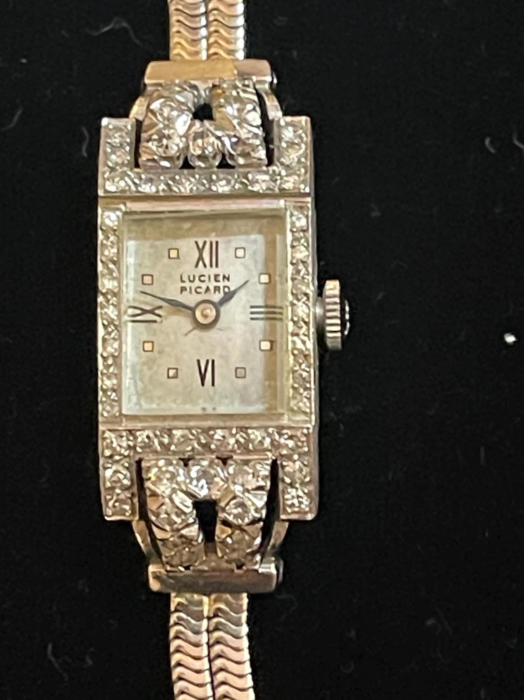 Antique Lucien Picard Platinum Diamond & 14k Gold Art Deco  display picture 3