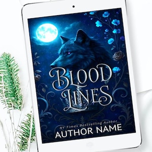 Premade Book Cover - Blood Lines - Dark fantasy romance, Ebook Cover, urban fantasy, science fiction, fantasy, Digital Book Cover Art