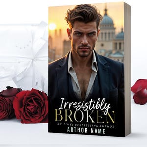 Premade Book Cover - Irresistibly Broken - Steamy romance, Ebook Cover, Spicy Romance, forbidden, billionaire, enemies, Digital Book Cover