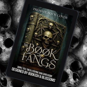 Couverture de livre préfabriquée - Book of Fangs - Romance fantastique sombre, dragons, fantasy épique, couverture de livre électronique, urbain, horreur, fantastique, couverture de livre numérique
