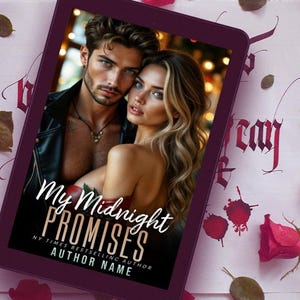 Premade Book Cover - Midnight Promises - Steamy romance, Ebook Cover, Spicy Romance, forbidden, billionaire, enemies, Digital Book Cover Art