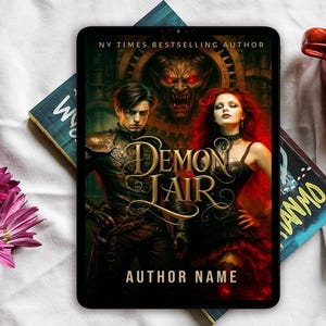Couverture de livre préfabriquée - Demon Lair - Romance fantastique sombre, couverture d&#39;ebook, urban fantasy, science-fiction, fantasy, art numérique de couverture de livre