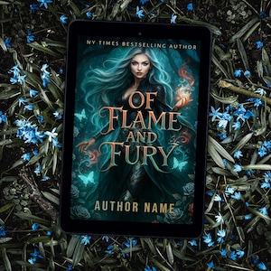 Couverture de livre préfabriquée - Of Flame And Fury - Romance fantastique sombre, couverture d&#39;ebook, fantaisie urbaine, science-fiction, fantaisie, couverture de livre numérique