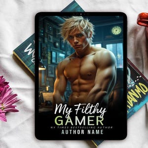 Premade Book Cover - Filthy Gamer - Steamy romance, Ebook Cover, Spicy Romance, forbidden, billionaire, enemies, Digital Book Cover Art
