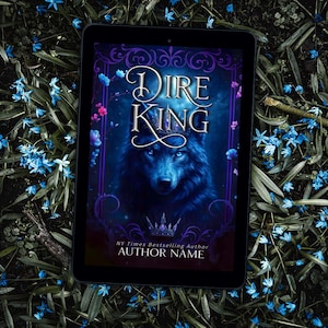 Premade Book Cover - Dire King - Dark fantasy romance, Ebook Cover, urban fantasy, science fiction, fantasy, Digital Book Cover Art