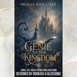 Premade Book Cover - Genie Kingdom - Dark fantasy romance, Ebook Cover, urban fantasy, science fiction, fantasy, Digital Book Cover Art