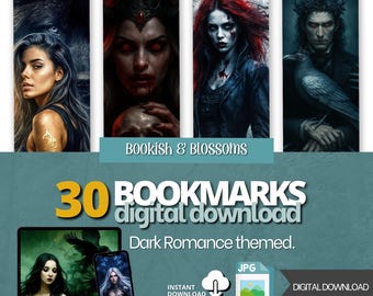 30+ Book Club Bookmarks - Shifter - Morally Grey, Digital Printable Bookmarks, Booktok, Bookish, Romance Bookmark, Dark Romance, Paranormal
