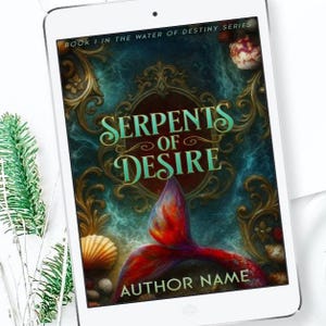 Premade Book Cover - Serpents Desire - Dark fantasy romance, Ebook Cover, urban fantasy, science fiction, fantasy, Digital Book Cover Art
