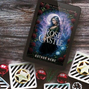 Premade Book Cover - Rose Castle - Dark fantasy romance, Ebook Cover, urban fantasy, science fiction, fantasy, Digital Book Cover Art
